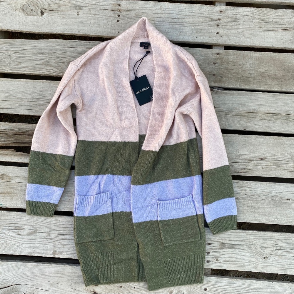 NWT Stitch Fix goldray brand long sweater striped - Picture 4 of 8